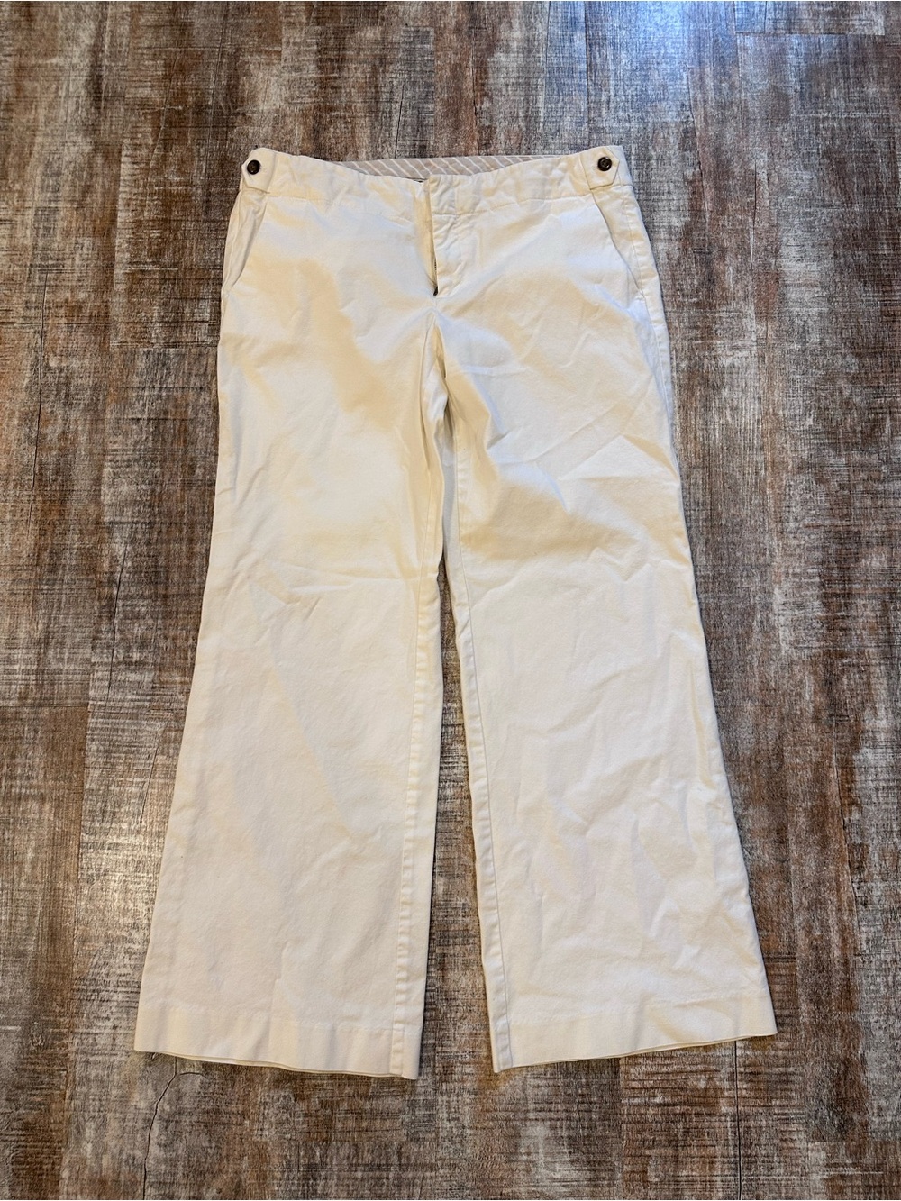 GAP Women's Wide-Leg Chinos in White